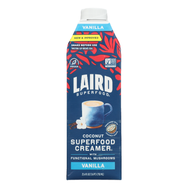 slide 1 of 1, Laird Superfood Creamer Liquid Vanilla - 25.4 FZ, 25.4 fl oz