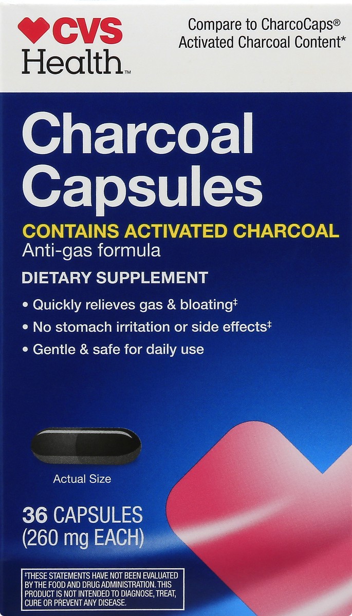 slide 12 of 12, CVS Pharmacy Activate Charcoal Capsules, 36 ct