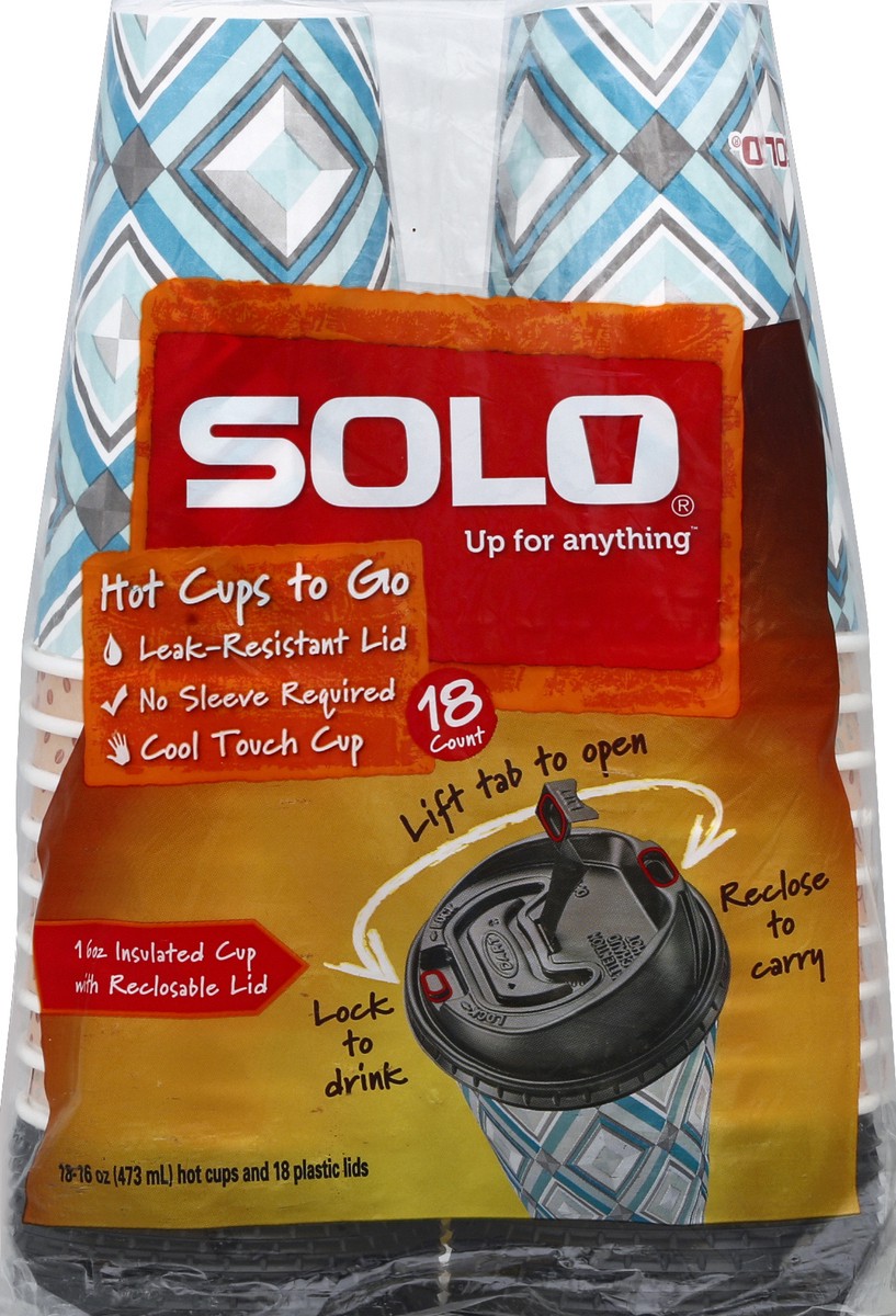 slide 4 of 4, Solo Hot Cups 18 ea, 18 ct