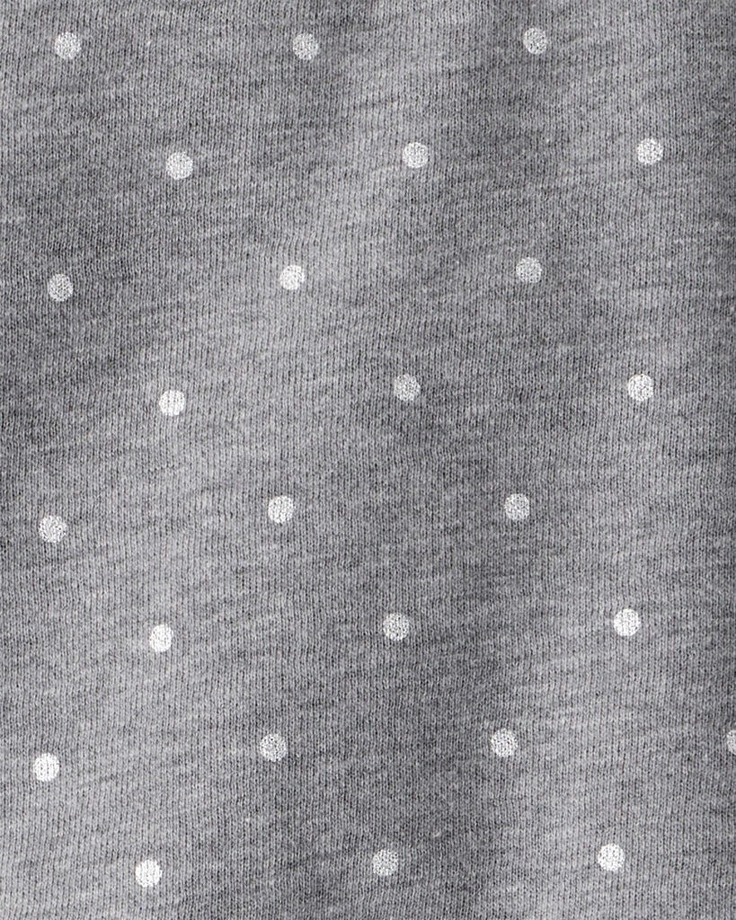 slide 2 of 2, Carter's Baby Girl Polka Dot Fleece Sweatshirt - Grey Grey 3M, 1 ct