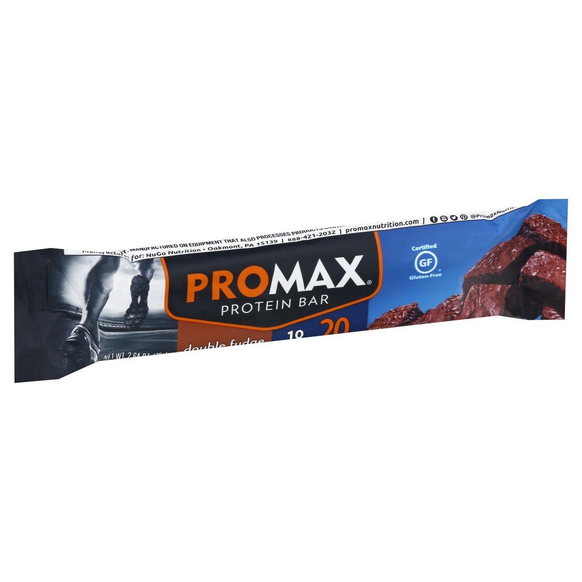 slide 3 of 10, Promax Double Fudge Brownie Protein Bar 2.64 oz, 2.64 oz