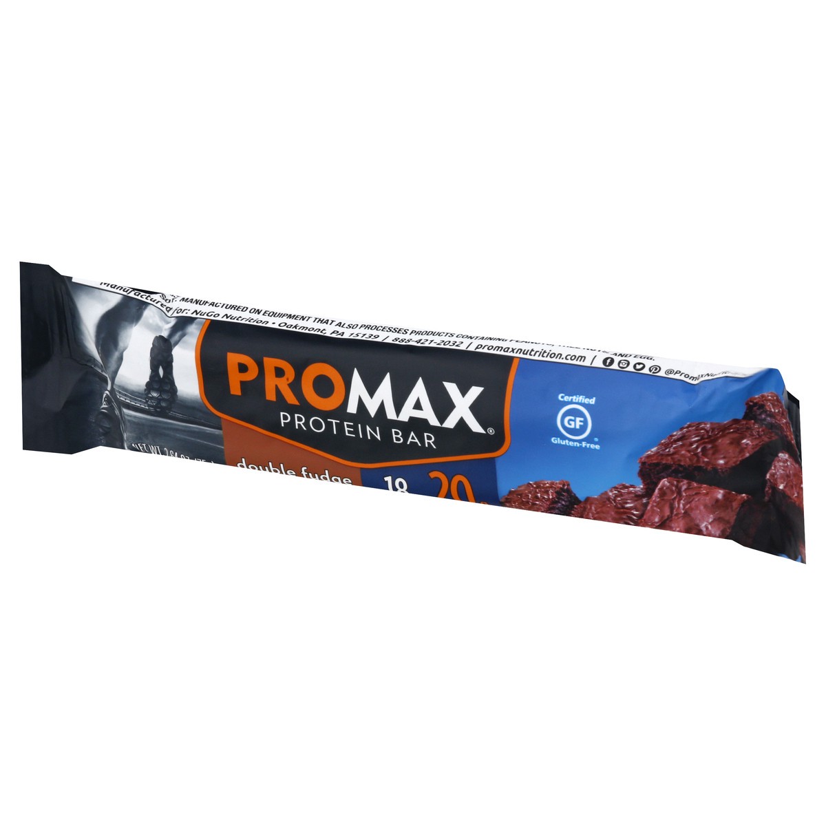 slide 4 of 10, Promax Double Fudge Brownie Protein Bar 2.64 oz, 2.64 oz