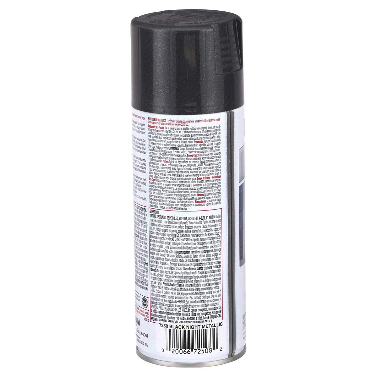 slide 2 of 9, Rust-Oleum Stops Rust Protective Metallic Finish Spray Paint 7250830, Black Night, 11 oz