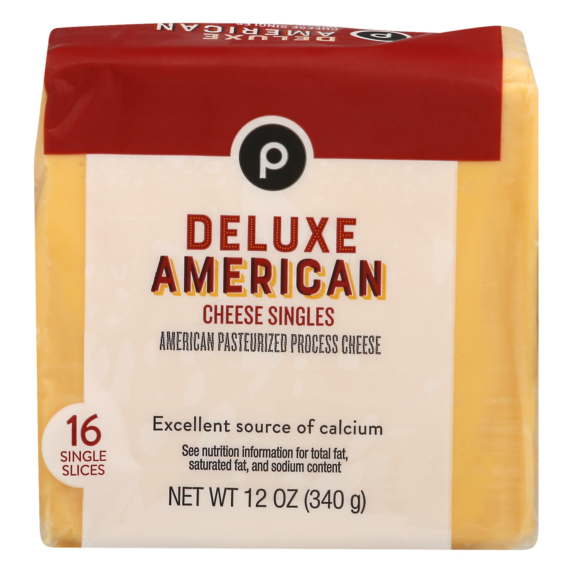 slide 1 of 1, Publix Deluxe Pasteurized Process American Cheese Singles, 12 oz