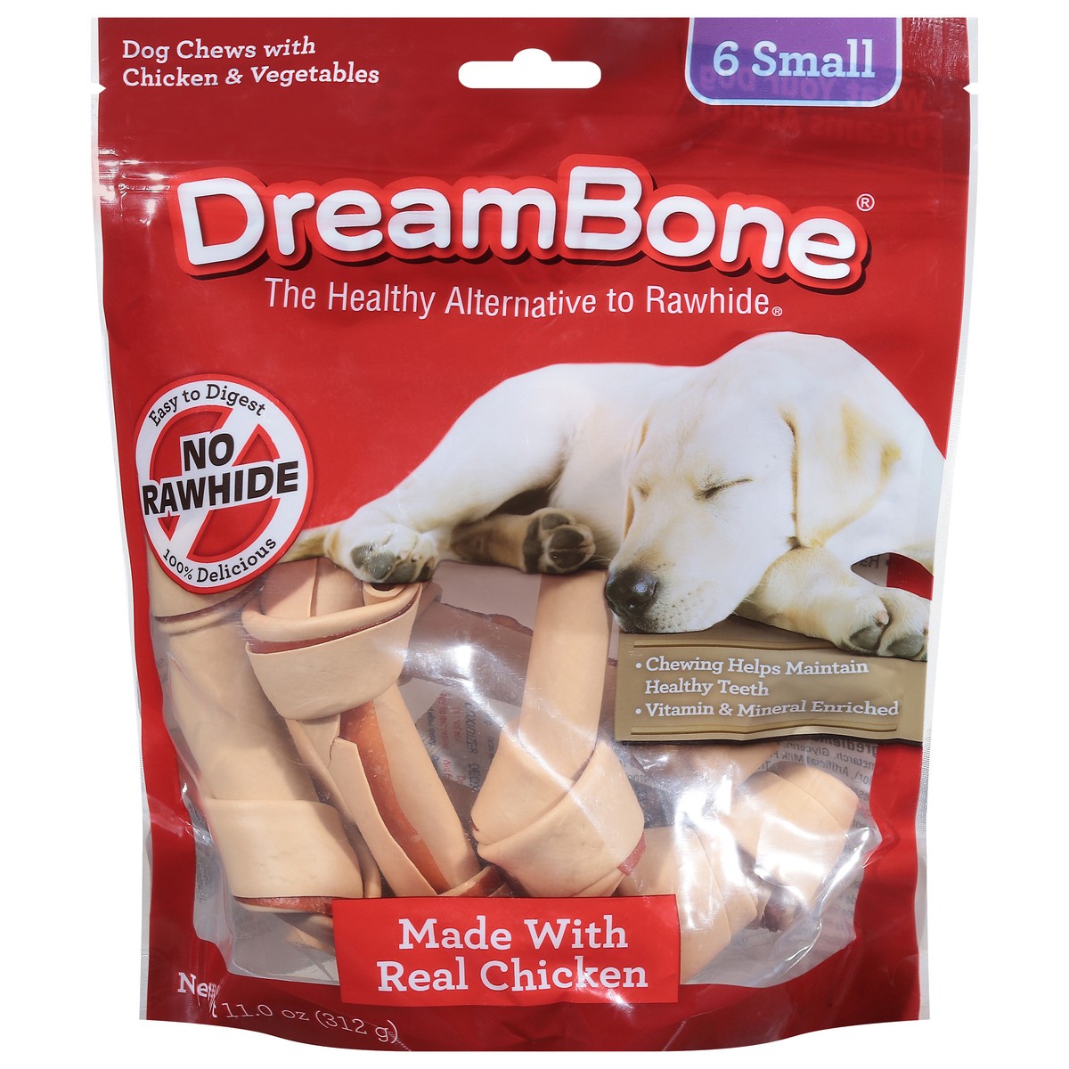 slide 1 of 9, Dreambone Small Dog Chews, Chicken, 6 ct