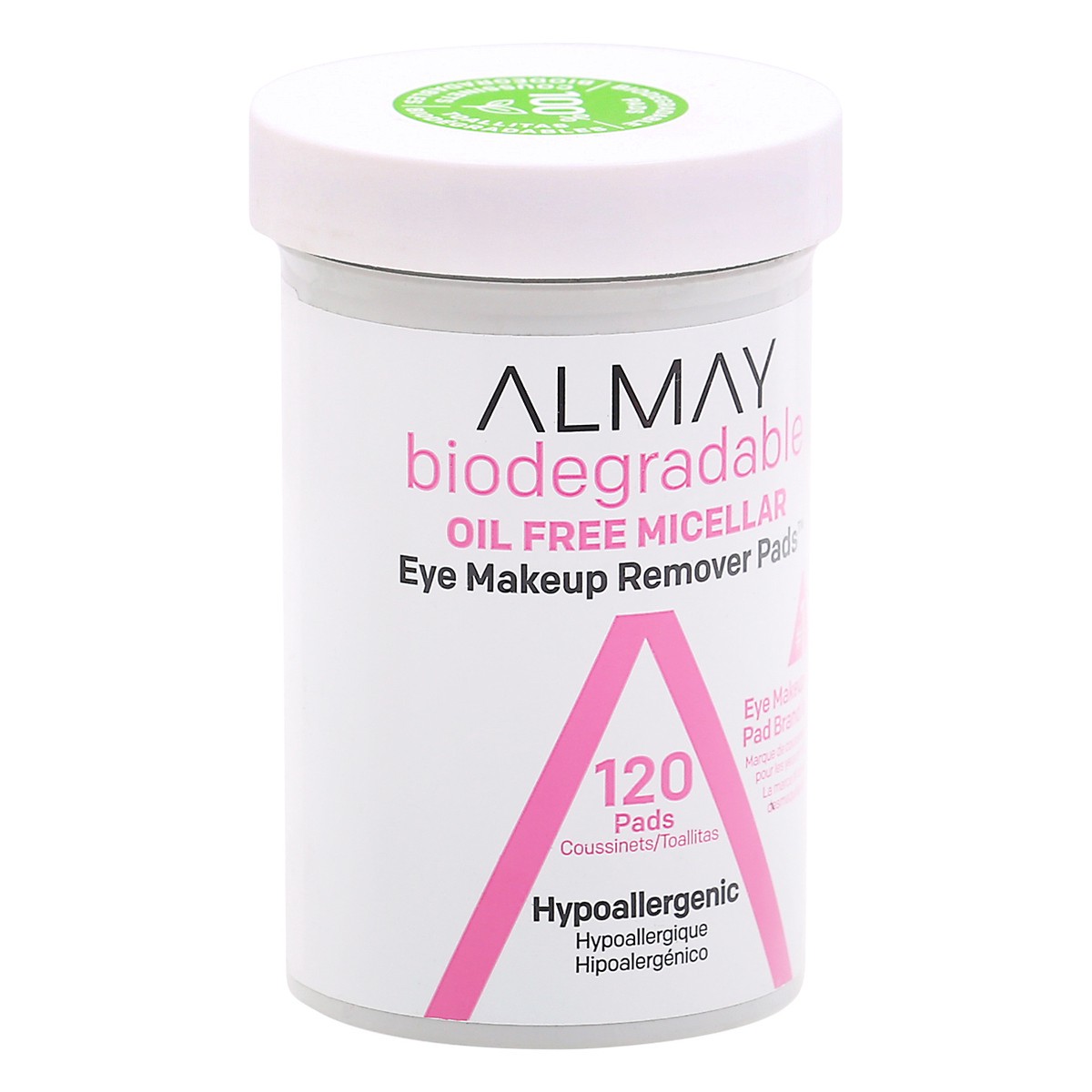 slide 2 of 9, Almay Biodegradable Micellar Eye Makeup Remover Pads, 120 ct