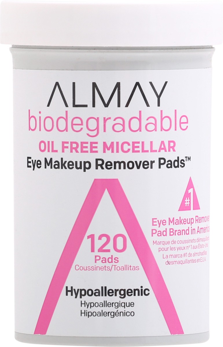 slide 7 of 9, Almay Biodegradable Micellar Eye Makeup Remover Pads, 120 ct