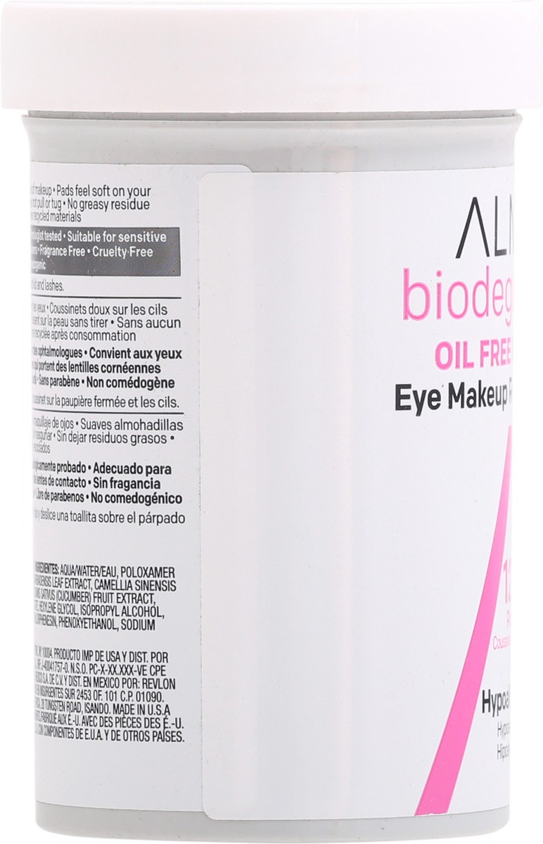 slide 8 of 9, Almay Biodegradable Micellar Eye Makeup Remover Pads, 120 ct