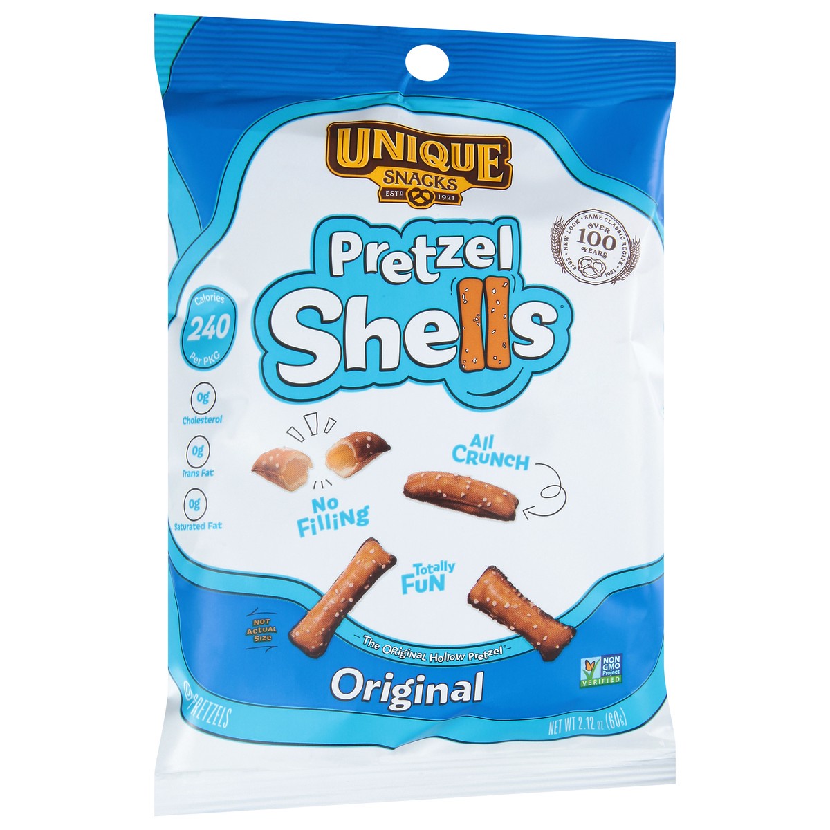 slide 2 of 9, Unique Snacks Original Pretzel Shells 2.12 oz, 2.12 oz