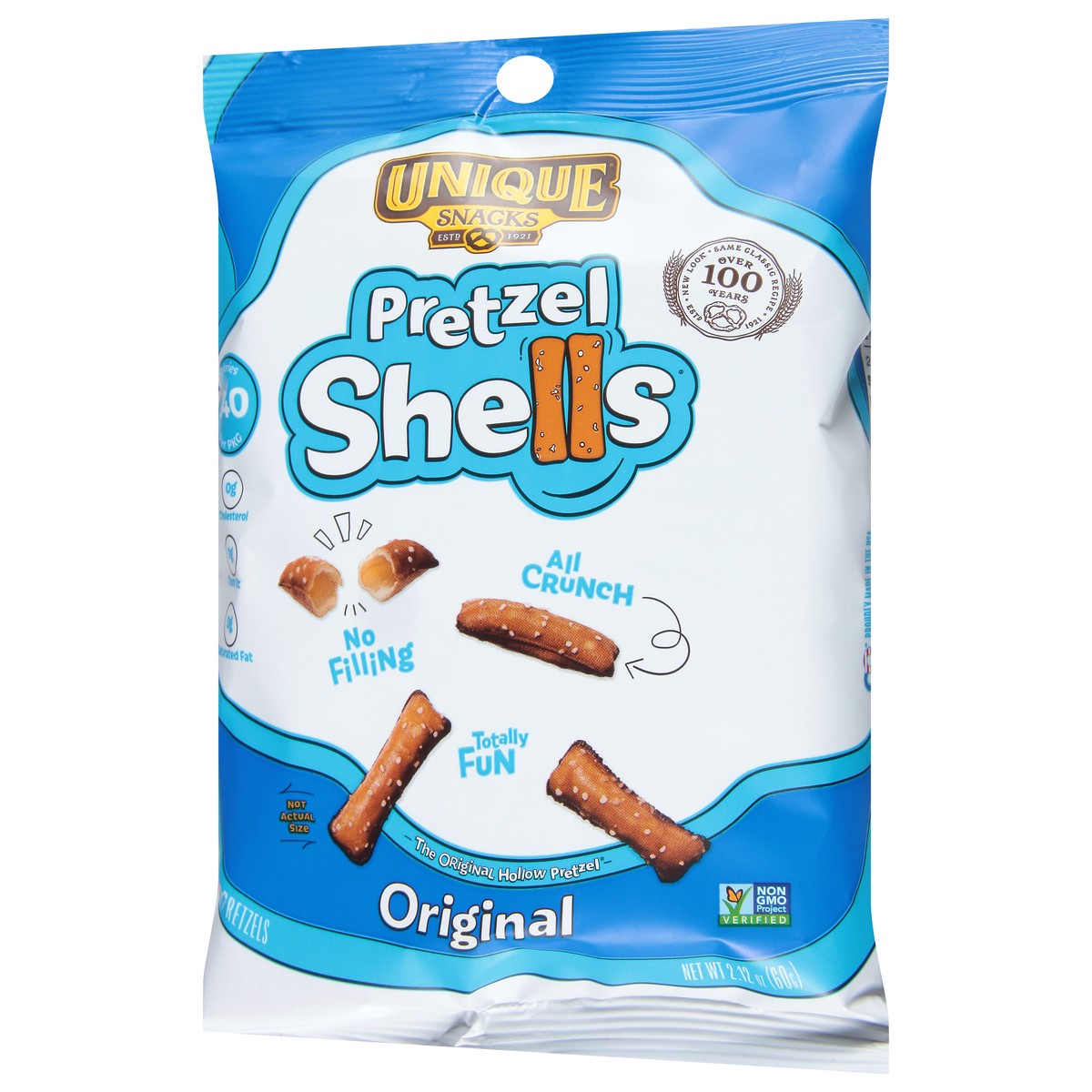 slide 3 of 9, Unique Snacks Original Pretzel Shells 2.12 oz, 2.12 oz