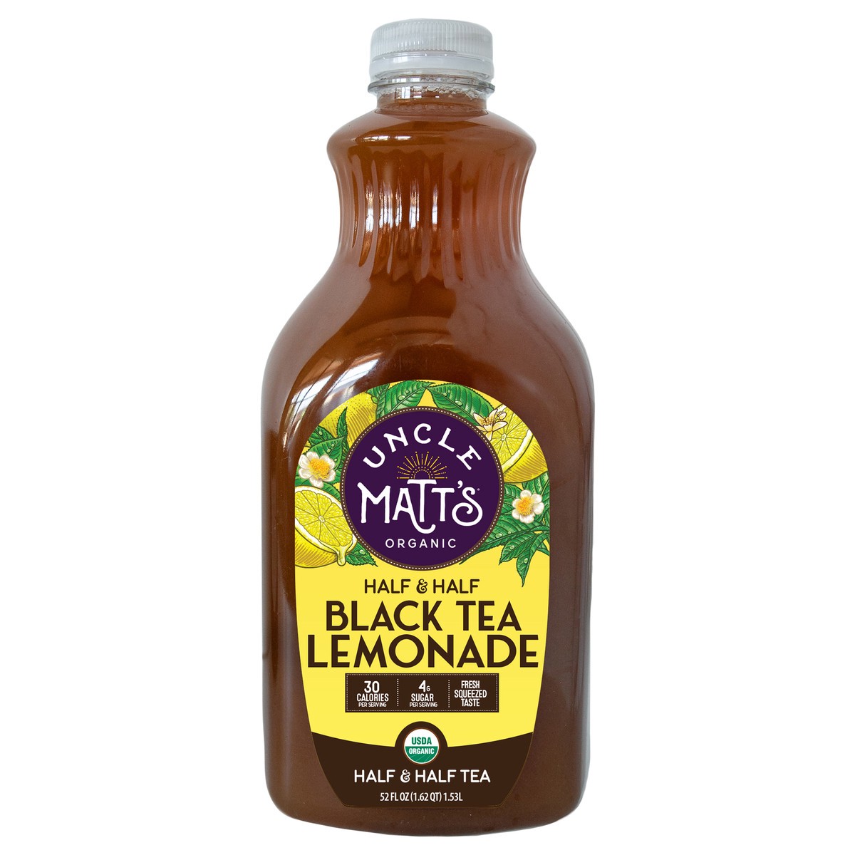 slide 2 of 11, Uncle Matt's Organic Half and Half Black Tea Lemonade, 52 fl oz