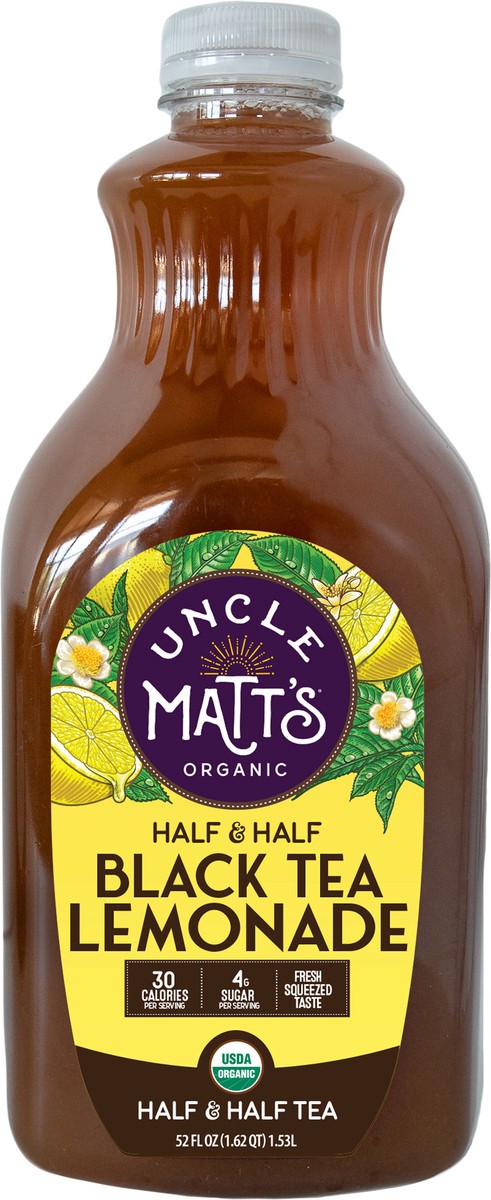 slide 10 of 11, Uncle Matt's Organic Half and Half Black Tea Lemonade, 52 fl oz