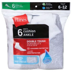 Hanes Men's Ankle Cushion Socks 6 pr