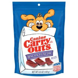 Canine Carry Outs Bacon Flavor Dog Treats, 4.5 oz Bag
