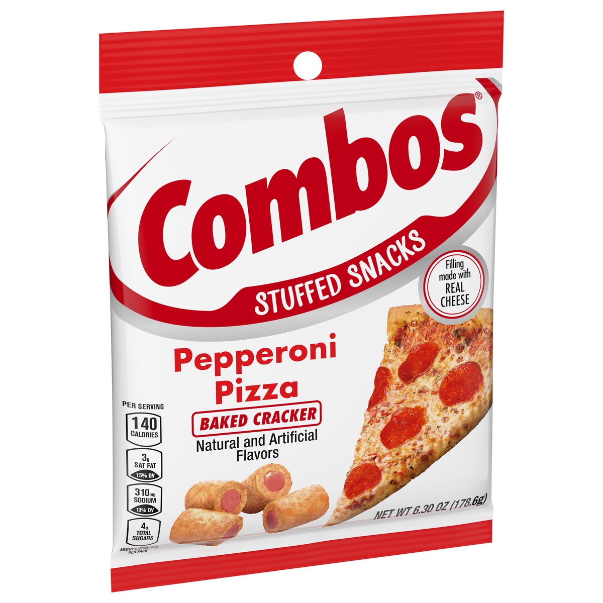 slide 3 of 7, Combos® pepperoni pizza baked cracker, 6.3 oz