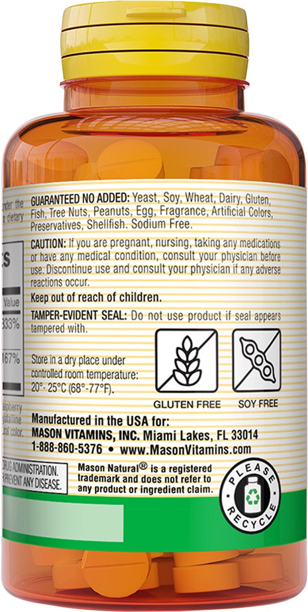 slide 2 of 9, Mason Natural Vitamin B12 5,000 mcg (Cyanocobalamin) - Supports Conversion of Food into Energy, Dissolves Under Tongue (Raspberry Flavor), 30 Tablets, 30 ct