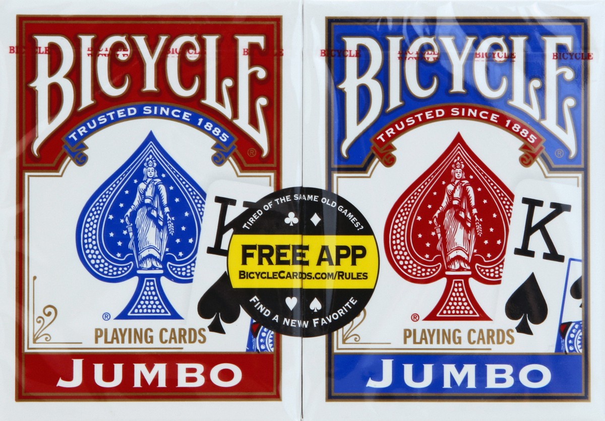 slide 4 of 5, Bicycle Playing Cards Jumbo 2 ea, 2 ct