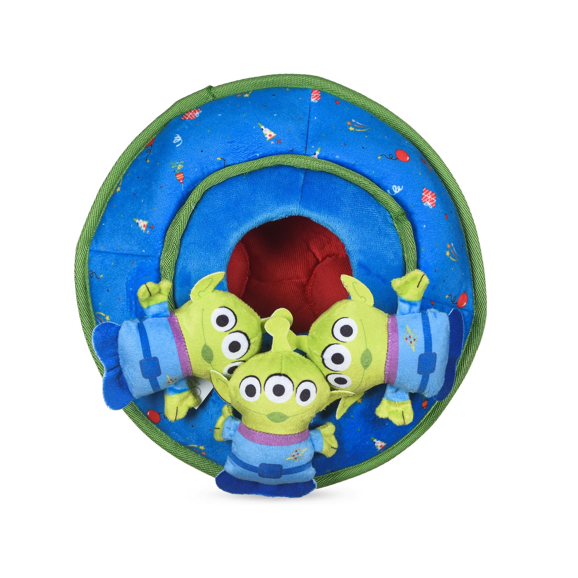 slide 1 of 1, Disney for Pets Pixar's Toy Story Aliens Burrow Dog Toy - Plush, Crinkle, Squeaker, 1 ct