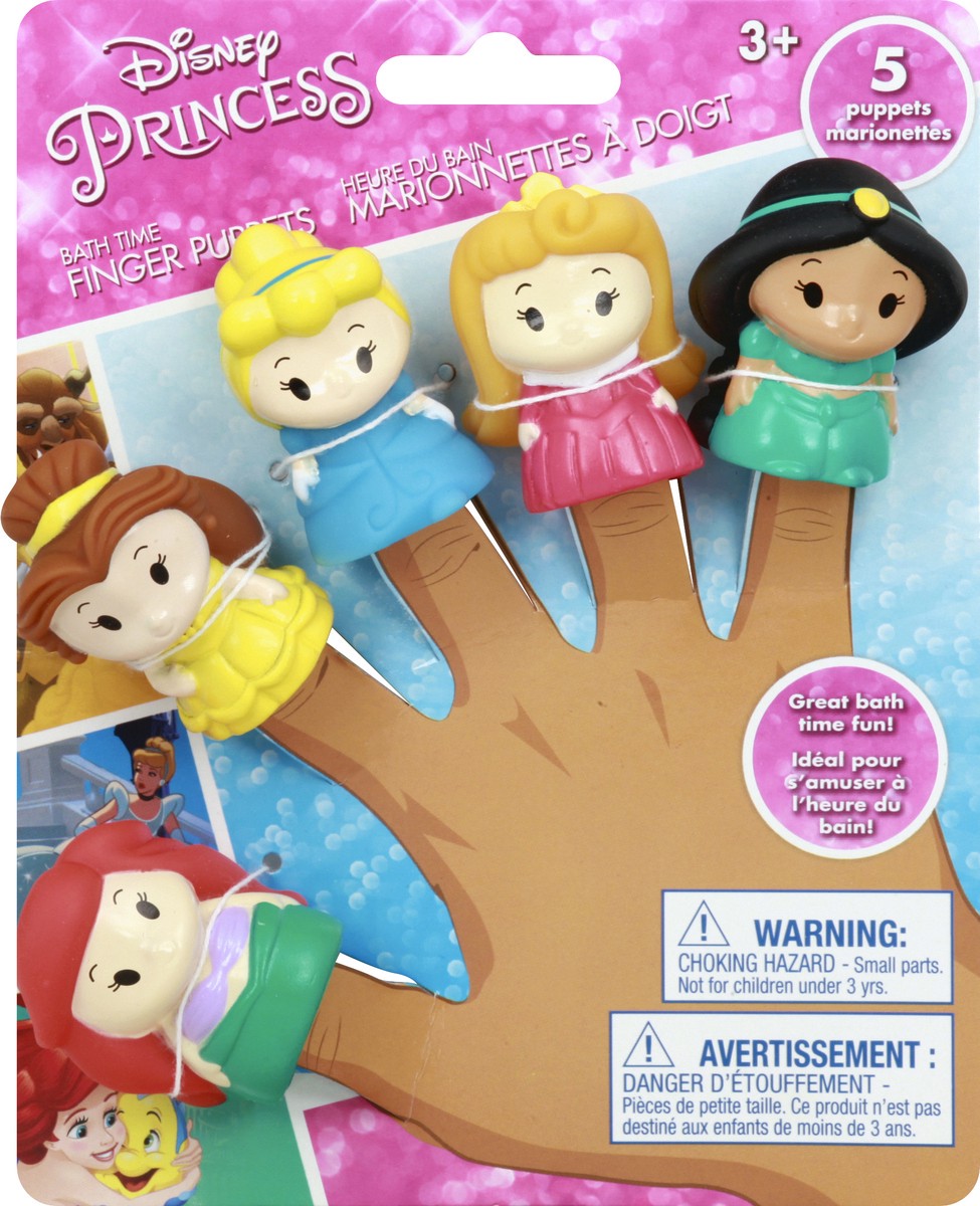 slide 3 of 9, Disney Princess 3+ Bath Time Finger Puppets 5 ea, 5 ct