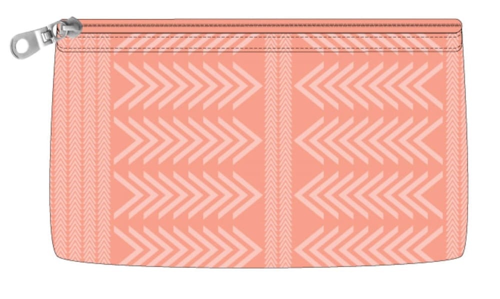 slide 1 of 1, Allegro Coral Tribal Makeup Bag, 1 ct