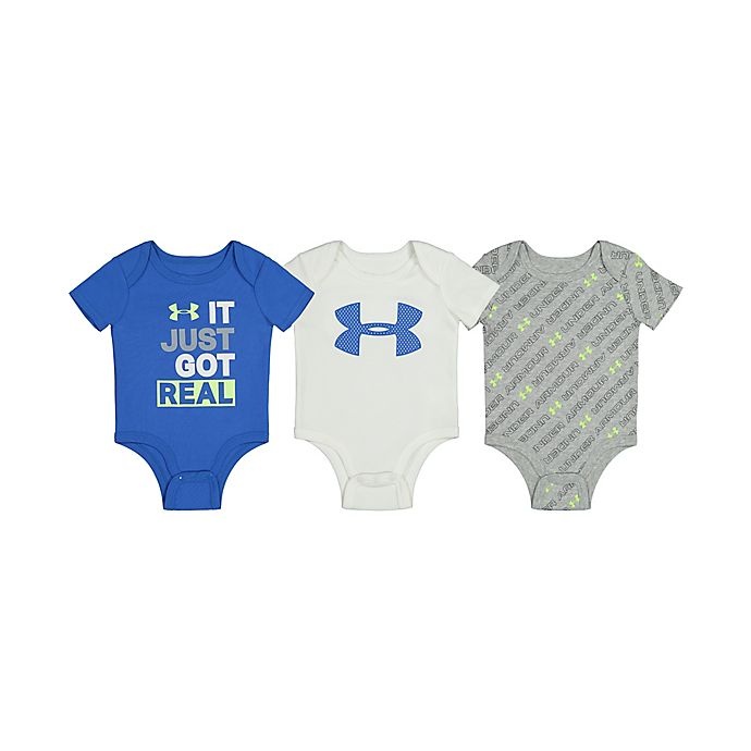 slide 1 of 1, Under Armour UA IT JUST GOT REAL BODYSUIT, 3 ct