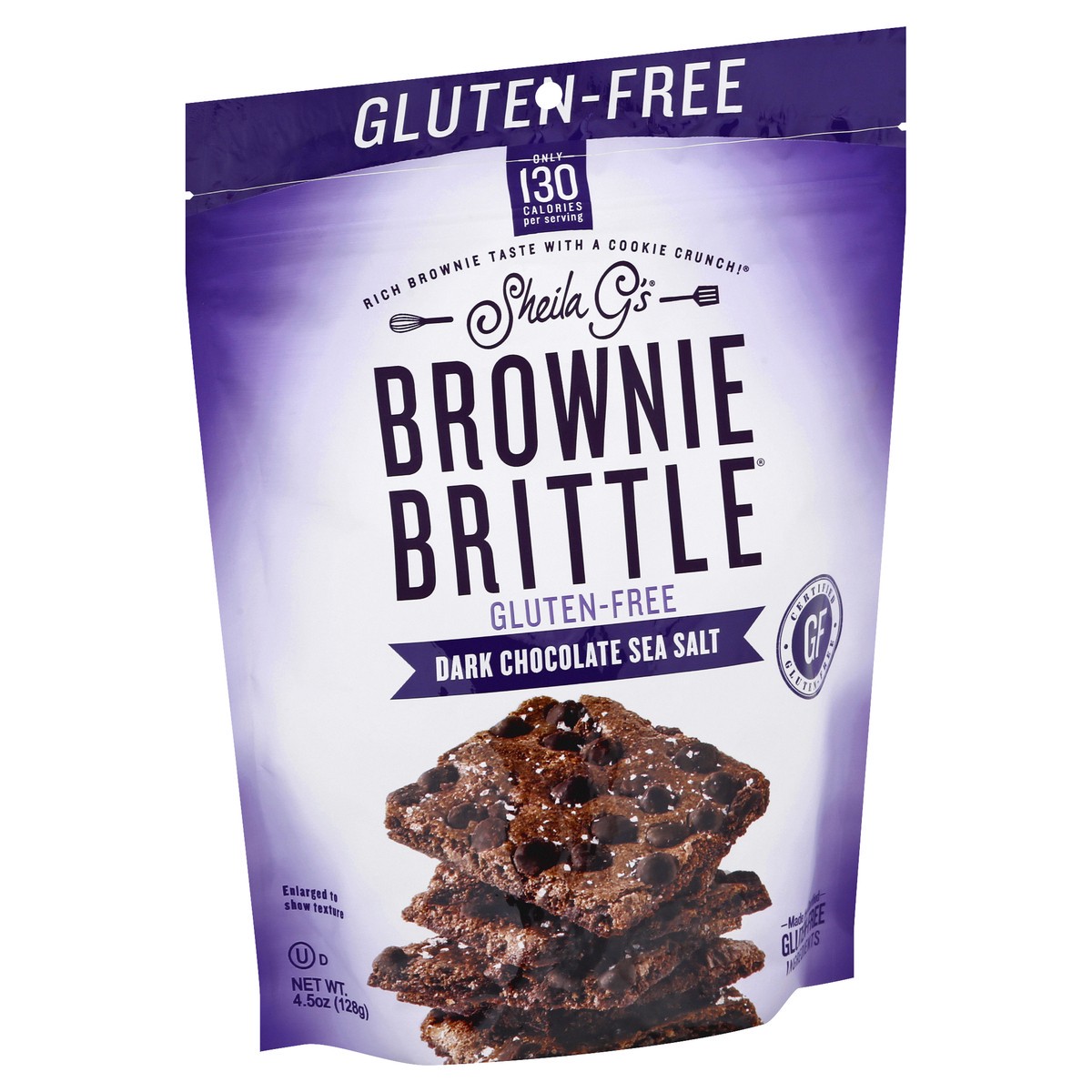 slide 2 of 9, Sheila G's Gluten Free Dark Chocolate Sea Salt Brownie Brittle 4.5 oz, 4.5 oz