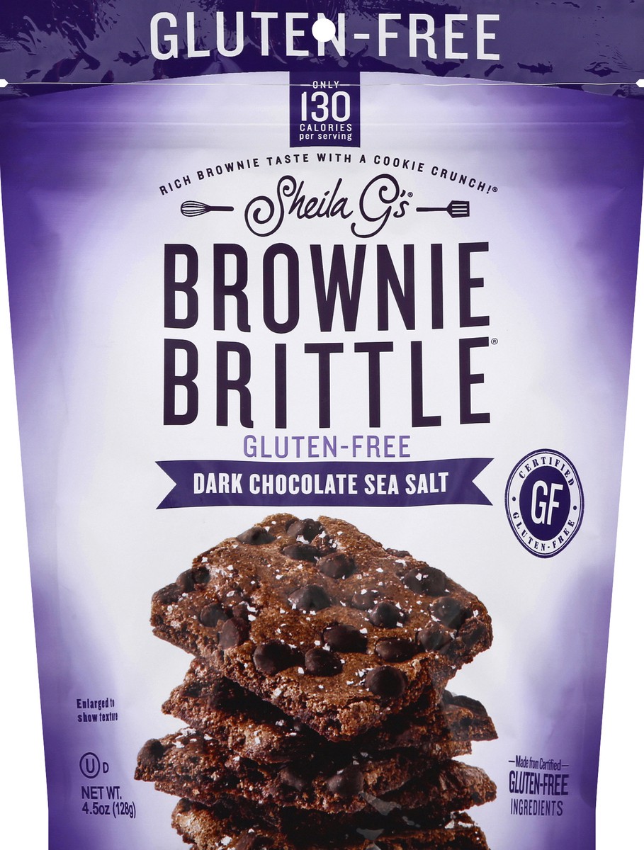 slide 9 of 9, Sheila G's Gluten Free Dark Chocolate Sea Salt Brownie Brittle 4.5 oz, 4.5 oz