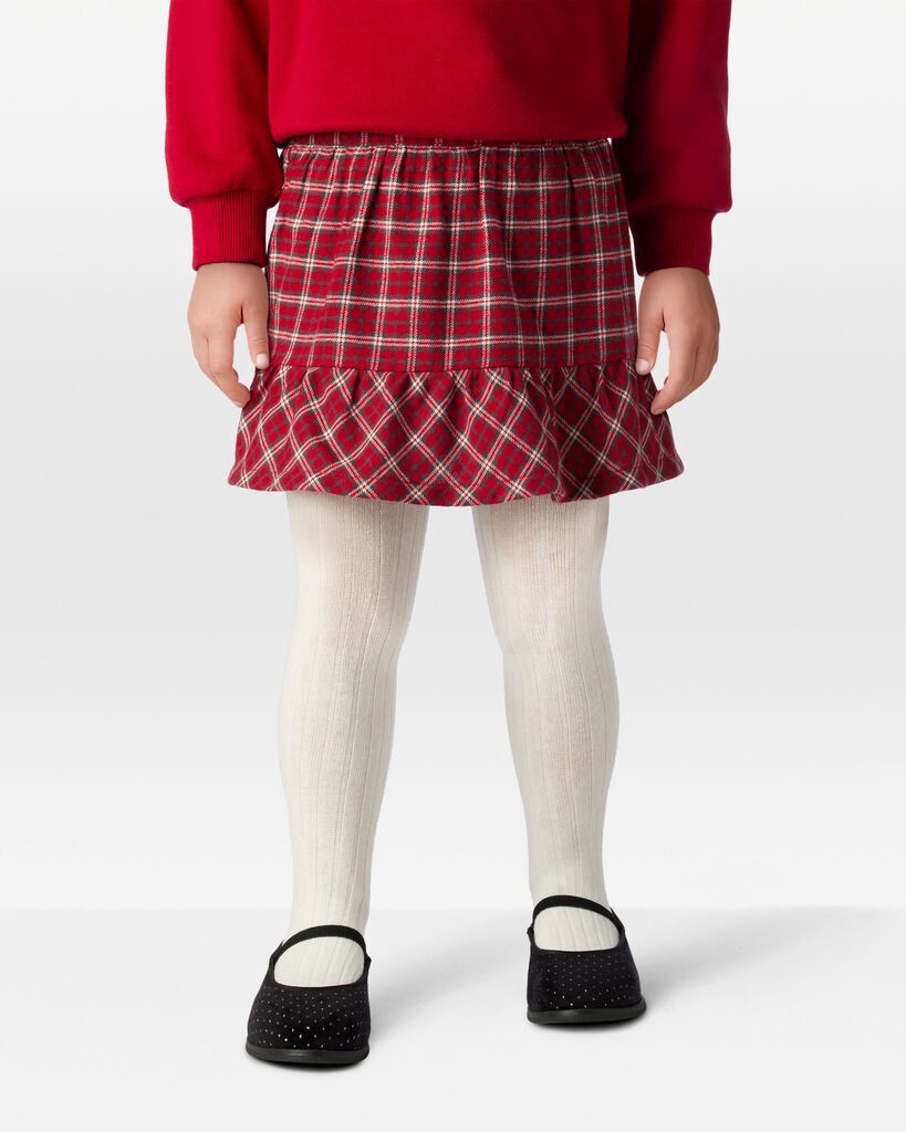 slide 3 of 5, Carter's Toddler Girl Plaid Cotton Skirt - Red Red 4T, 1 ct