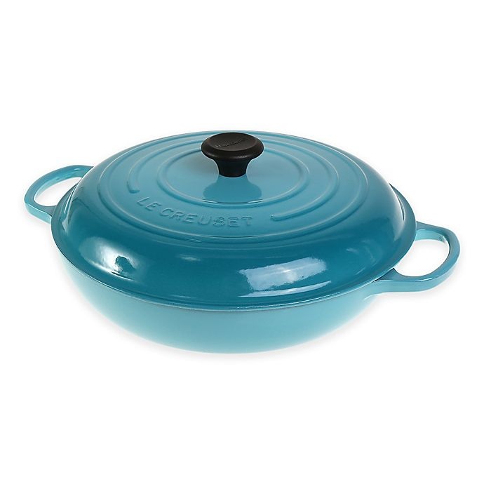 slide 1 of 2, Le Creuset Signature Braiser - Caribbean, 5 qt