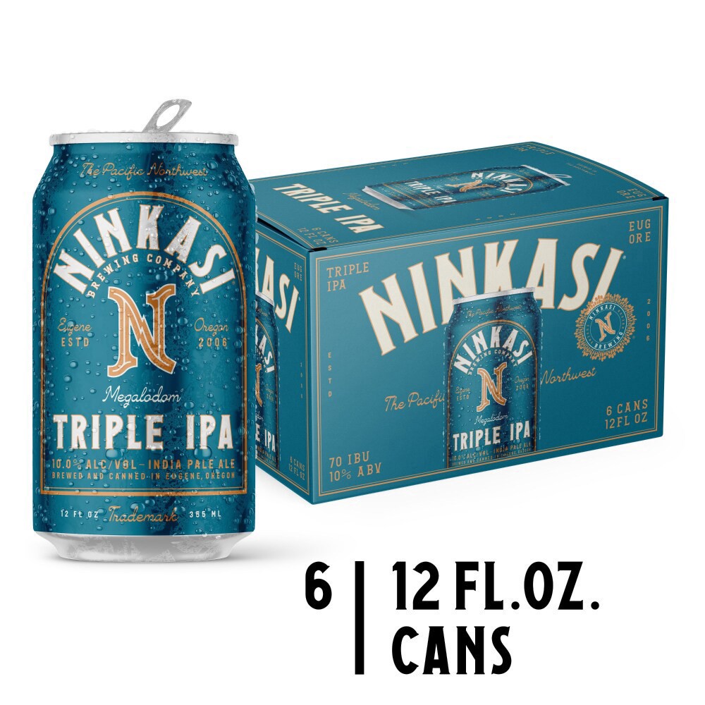 slide 3 of 3, Ninkasi Triple IPA Megalodon Beer 6 - 12 fl oz Cans, 6 ct