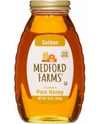 slide 1 of 1, Medford Farms Golden Pure Honey, 16 oz