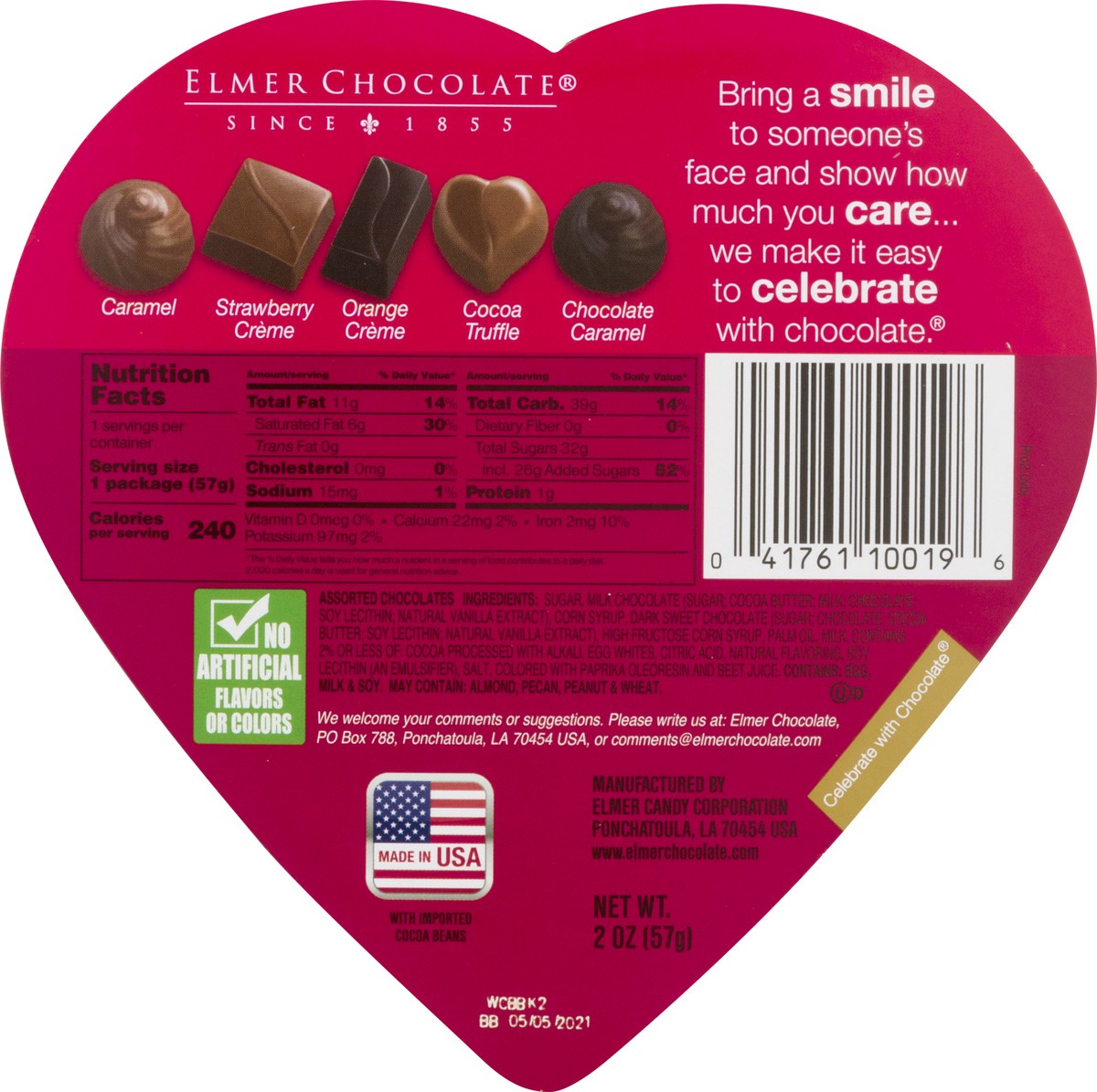 slide 8 of 13, Elmer Chocolate Happy Valentine's Day Candy 2 Oz, 2 oz