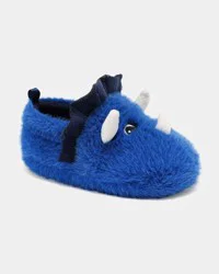 Carter's Toddler Boy Dinosaur Slippers - Blue L