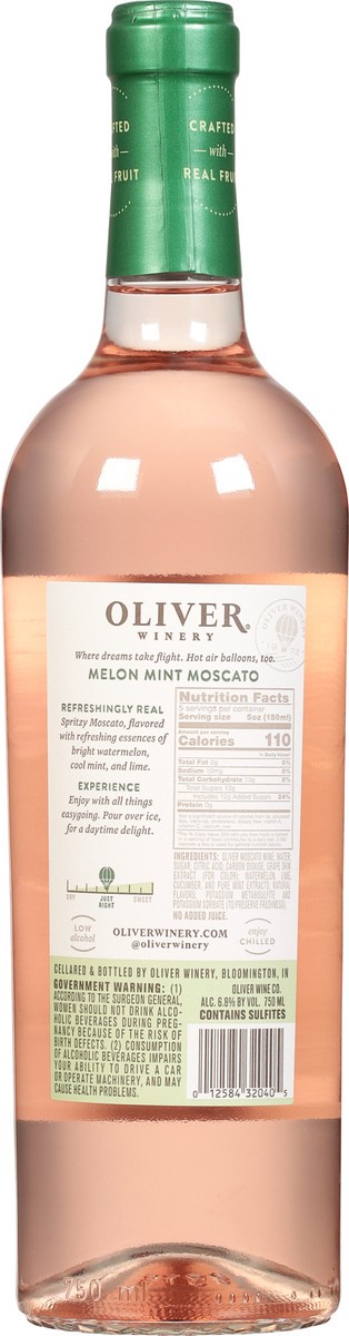 slide 3 of 9, Oliver Winery Melon Mint Moscato Wine 750 mL, 750 ml