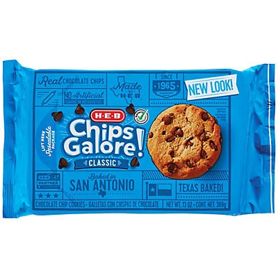 slide 1 of 1, H-E-B Chips Galore! Classic Cookies, 14.3 oz