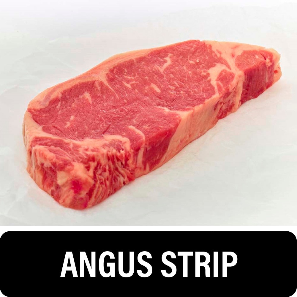 slide 1 of 5, Choice Angus Beef Strip Steak, per lb