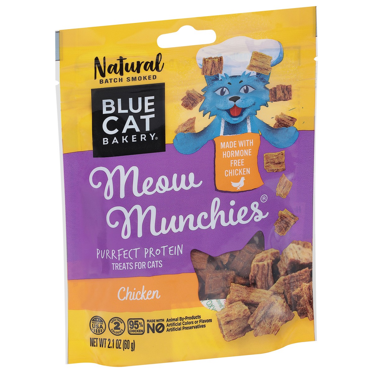 slide 6 of 9, Blue Cat Bakery Meow Munchies Purrfect Protein Chicken Treats for Cats 2.1 oz, 2.1 oz