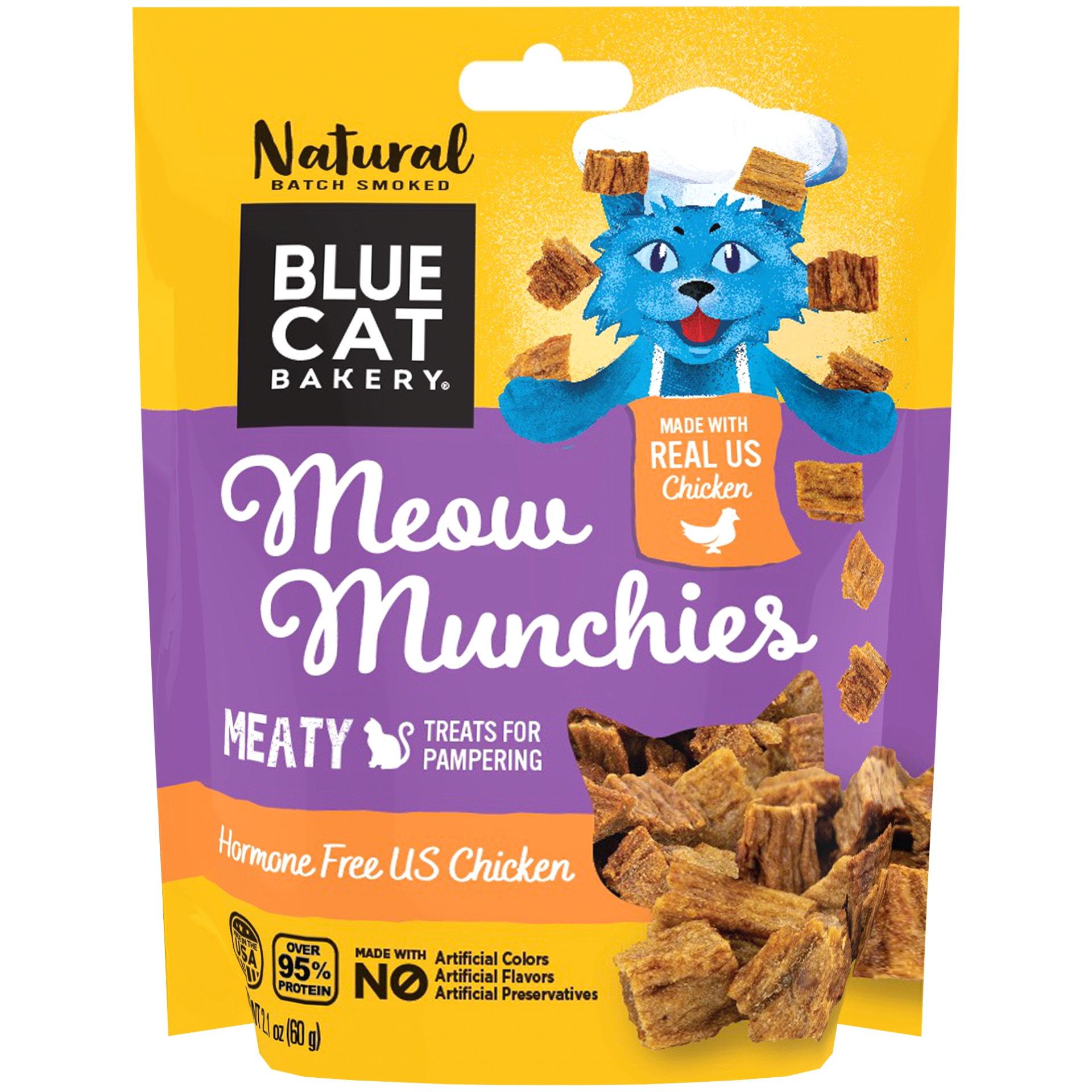 slide 1 of 1, Blue Dog Bakery Meow Munchies Purrfect Protein Chicken Treats for Cats 2.1 oz, 2.1 oz