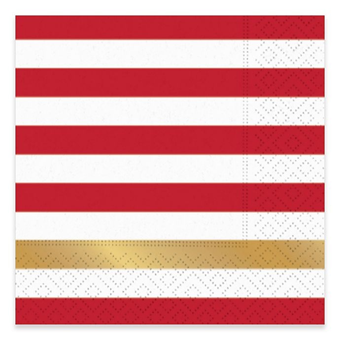 slide 1 of 1, Design Design Kenzie Beverage Napkin - Red, 20 ct