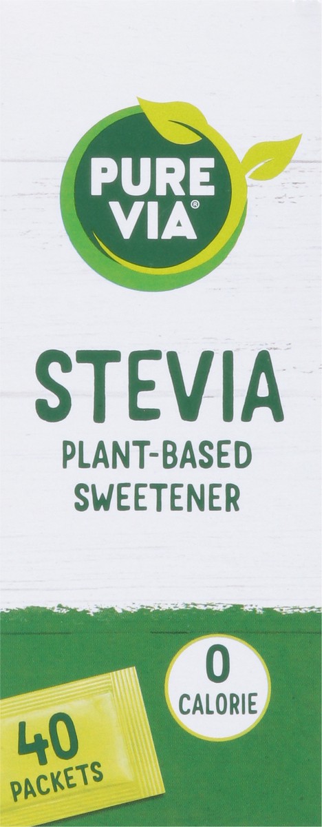 slide 6 of 15, Pure Via Stevia 40 Packets, 40 ct