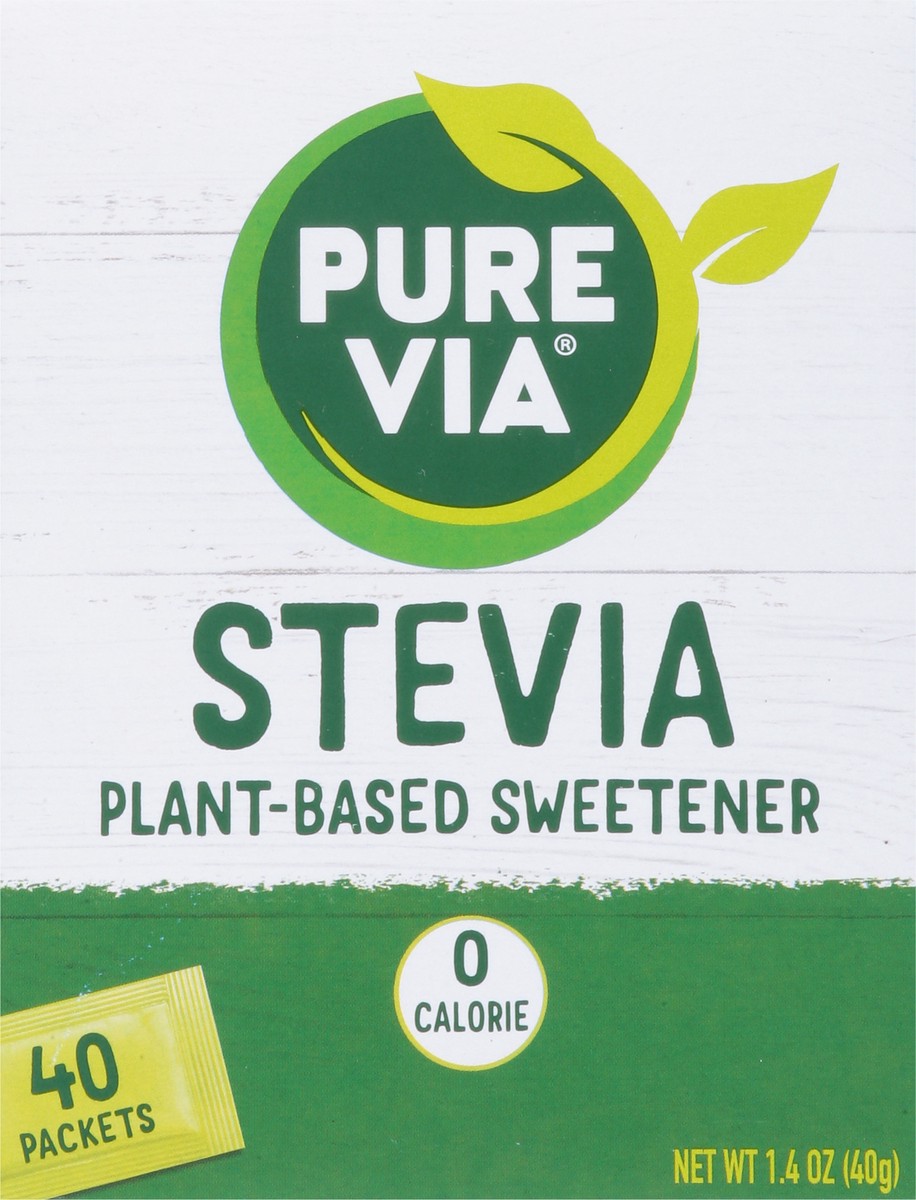 slide 2 of 15, Pure Via Stevia 40 Packets, 40 ct