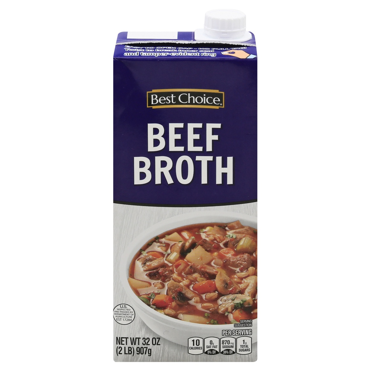 slide 1 of 1, Best Choice Beef Broth Box, 32 oz