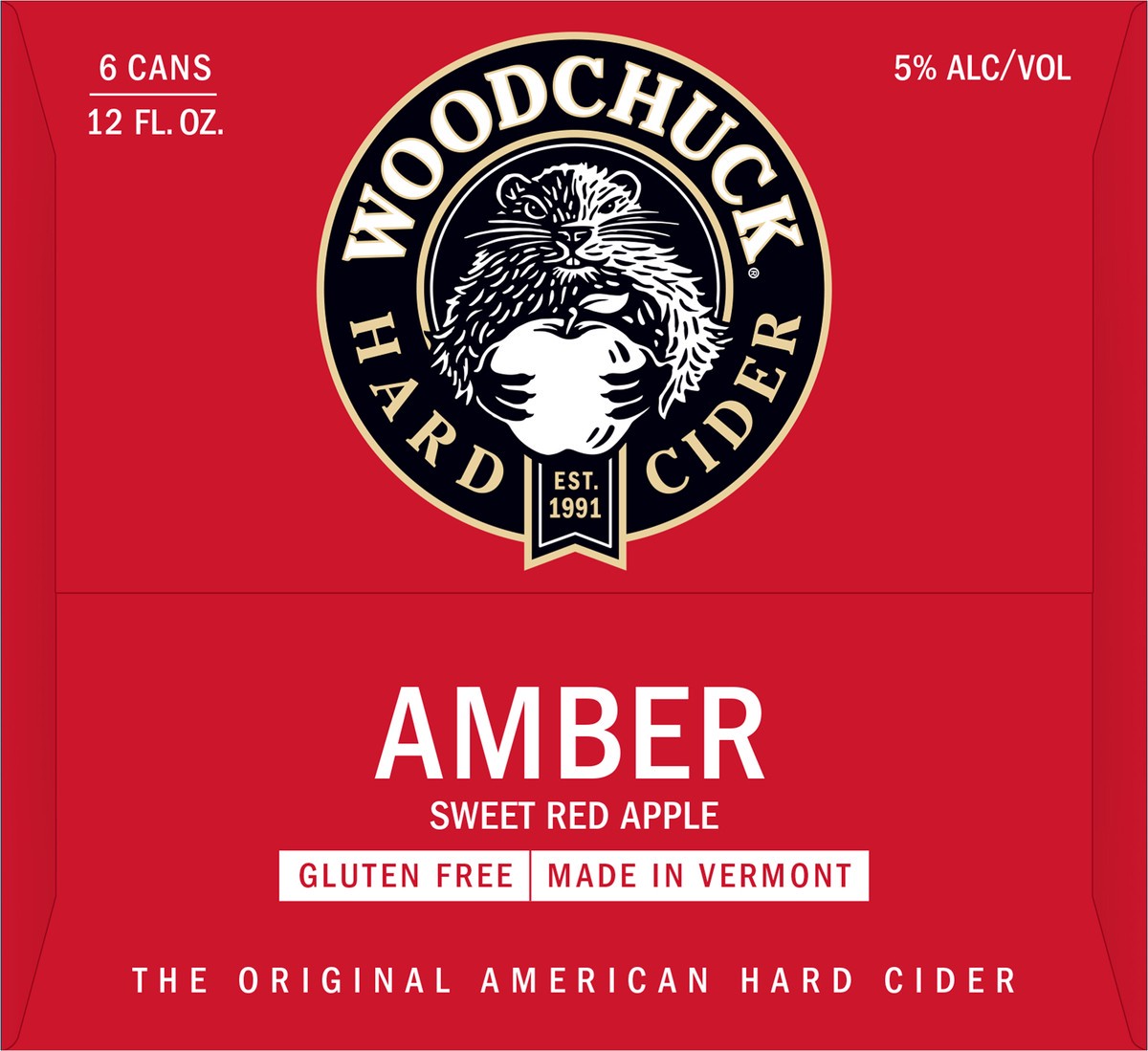 slide 8 of 10, Woodchuck Hard Cider - Amber 6 Pack, 12oz Can, 6 ct; 12 oz