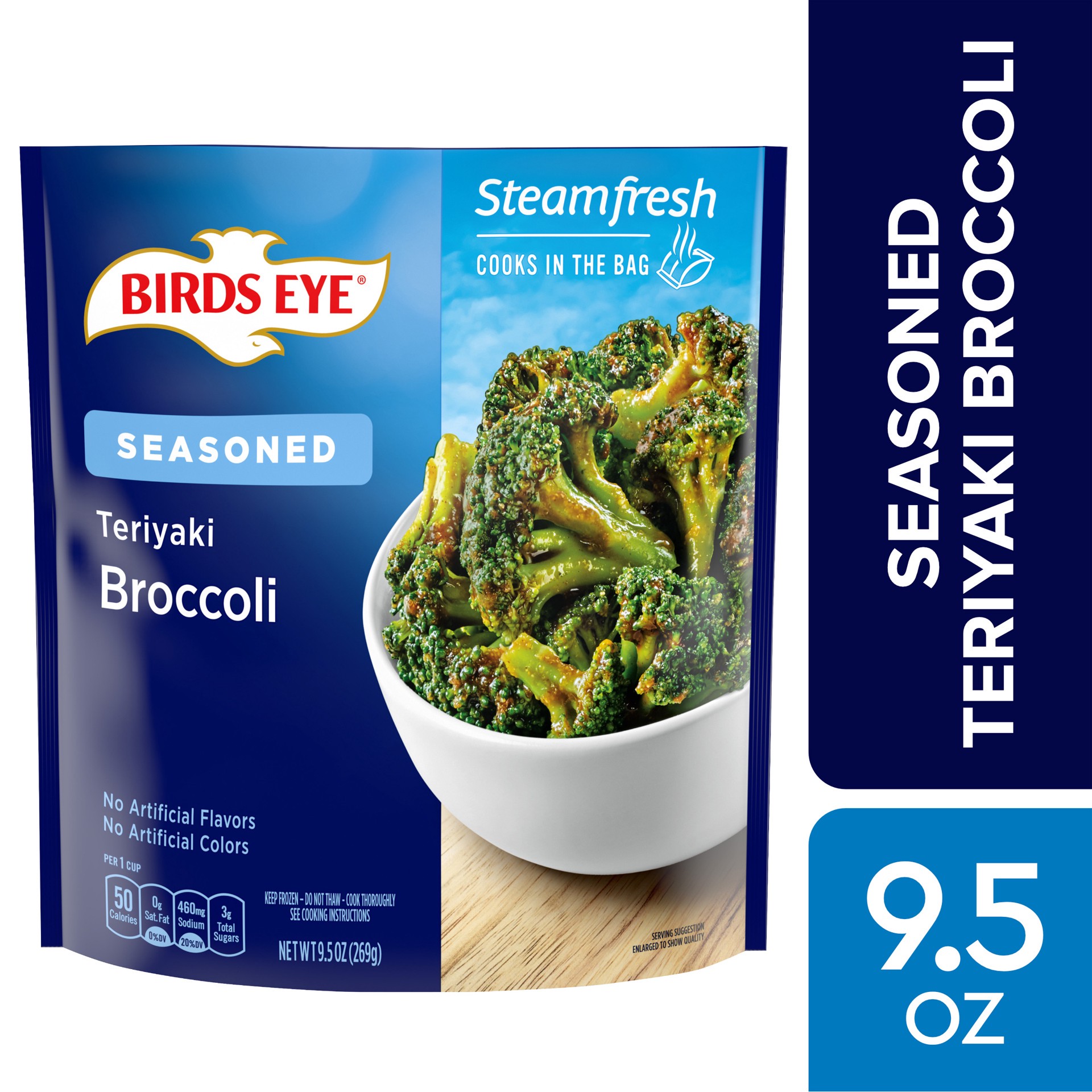 slide 1 of 5, Birds Eye Seasoned Teriyaki Broccoli, Frozen Vegetable, 9.5 OZ, 9.5 oz