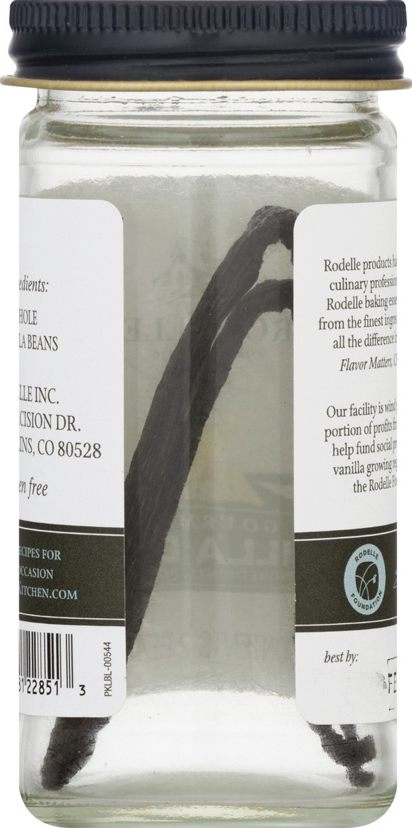 slide 4 of 9, Rodelle Gourmet Vanilla Beans 2 ea, 2 ct