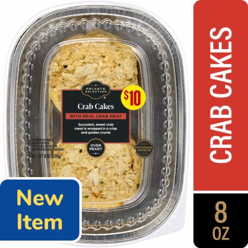 slide 1 of 1, Private Selection® Real Crab Meat Crab Cakes, 8 oz