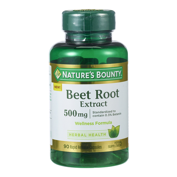 slide 1 of 6, Nature's Bounty Beet Root Extract 500 Mg Rapid Release Capsules, 90 ct