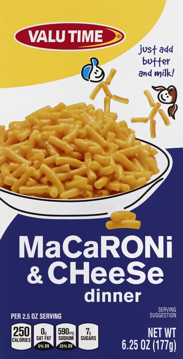 slide 5 of 6, Valu Time Macaroni & Cheese Dinner, 6.25 oz