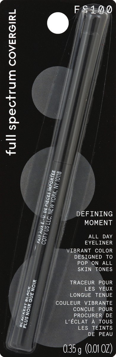 slide 5 of 6, Covergirl Defining Moment- All Day Eyeliner, Blackest Black, 1 ct