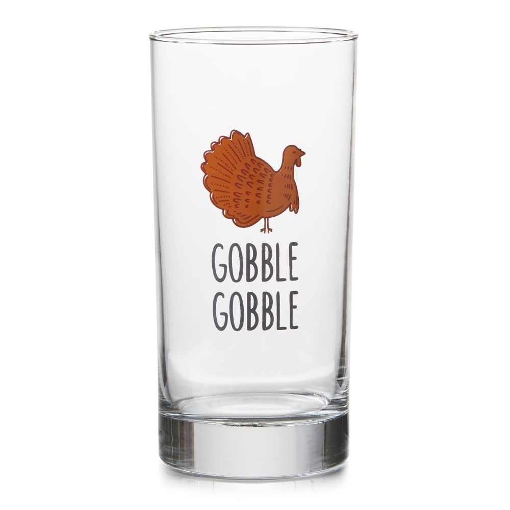 slide 1 of 1, Holiday Home Gobble Glass Tumbler, 1 ct
